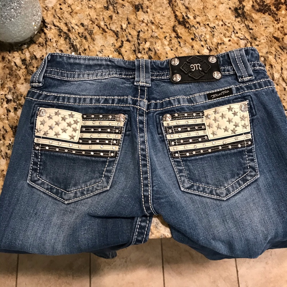 MISS ME RARE AMERICAN FLAG JEANS SIZE 27 - Picture 10 of 11